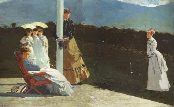 Winslow Homer The Croquet Match (mk44) Norge oil painting art
